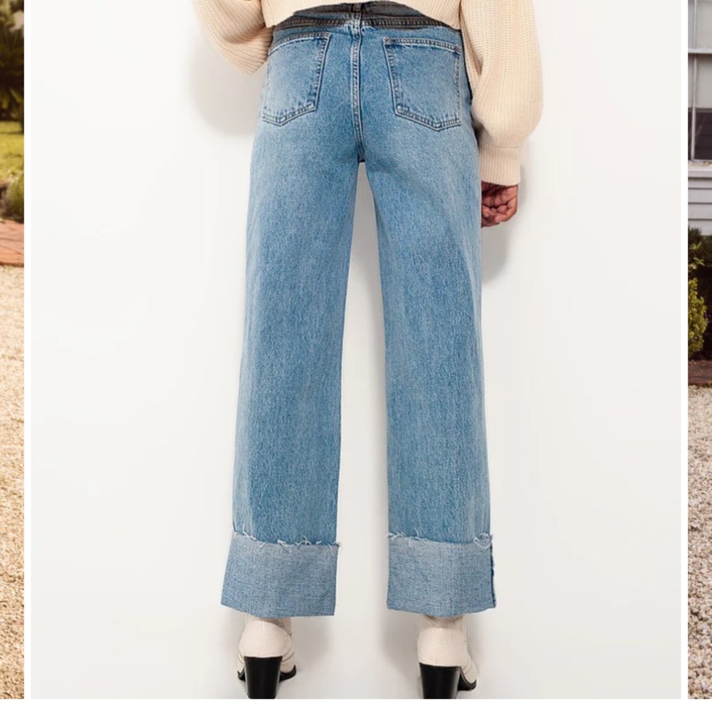 NWT Q2 Straight Leg Womens Cuffed Jean - size 10 - Picture 10 of 14